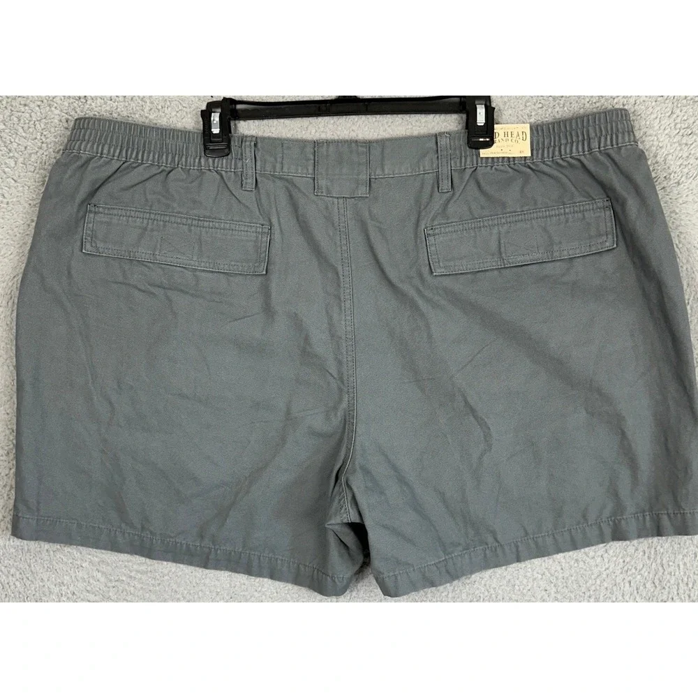 NEW Red Head Brand Co. Shorts Mens 48 Grey Canvas Cargo Safari Stretch Waist
